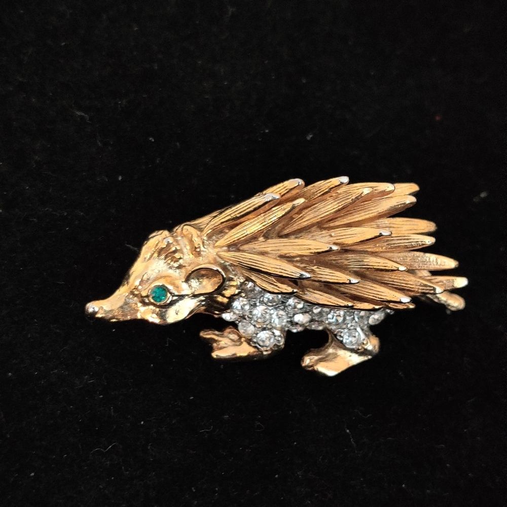 Vintage Gene Verri/ Craft/Gem-Craft Porcupine/Hedgehog pin brooch